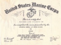 USMC Wireman Course Training Cert